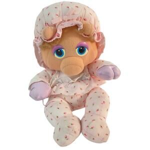 Vintage 1980s Hasbro Muppet Babies Miss Piggy Plush Toy Stuffed Animal Preowned